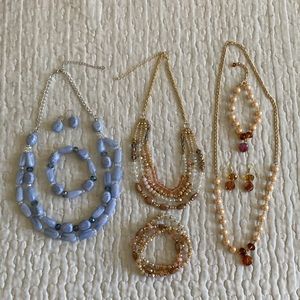Handmade-Only Fantasy.  Set of 3 necklaces